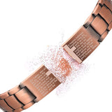 MagEnergy Copper Cross Bracelet for Men – Ultra Strength Magnetic Copper Mens Cross Bracelets with Ring – Adjustable Bracelet with Sizing Tool Jewelry Gift