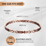 MagEnergy Copper Bracelet Anklet for Women, Soild Copper Magnetic Anklet, Adjustable Ankle Bracelet with Free Link Removal Tool (Copper)