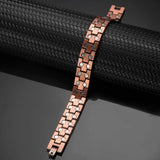 MagEnergy Copper Bracelet for Men 99.9% Pure Copper Magnetic Bracelet with 2 Row Magnets Adjustable Bracelet Length with Sizing Tool