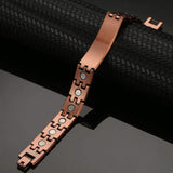 MagEnergy Copper Bracelet for Men 99.9% Pure Copper Magnetic Bracelet with 2 Row Magnets Adjustable Bracelet Length with Sizing Tool