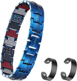 Titanium Magnetic Bracelets for Men Pure Titanium Bracelet 4 Elements 3500 Gauss Magnets Ultra Titanium Men's Adjustable Bracelets with Remove Tool & Jewellry Gift Box