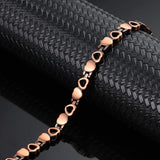 MagEnergy Copper Bracelets for Women 99.9% Pure Copper Magnetic Link Bracelet, Adjustable Bracelet Jewelry Gifts with Sizing Tool