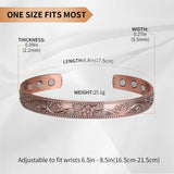 MagEnergy Copper Bracelets for Women for Pain Relief, Magnetic Pure Copper Bracelet Ring Set with 3500 Gauss Magnets, Adjustable Copper Health Jewelry Gifts