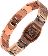 MagEnergy Copper Bracelet for Men for Joint Pain 99.9% Pure Copper Magnetic Bracelet Adjustable Jewelry Gifts with Sizing Tool