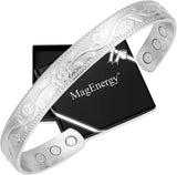 MagEnergy Copper Bracelets for Women for Pain Relief, Magnetic Pure Copper Bracelet Ring Set with 3500 Gauss Magnets, Adjustable Copper Health Jewelry Gifts