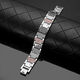 Titanium Magnetic Bracelets for Men Pure Titanium Bracelet 4 Elements 3500 Gauss Magnets Ultra Titanium Men's Adjustable Bracelets with Remove Tool & Jewellry Gift Box