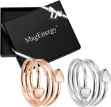 MagEnergy Copper Rings for Women, Magnetic Therapy for Arthritis and Joint Pain, 99.9% Pure Copper with Magnets Adjustable Ring for Fingers Thumb-3PCS