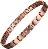 MagEnergy Copper Bracelets for Women 99.9% Pure Copper Magnetic Link Bracelet, Adjustable Bracelet Jewelry Gifts with Sizing Tool