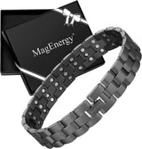 MagEnergy Copper Bracelet for Men 99.9% Pure Copper Magnetic Bracelet with 2 Row Magnets Adjustable Bracelet Length with Sizing Tool