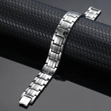 Titanium Magnetic Bracelets for Men Pure Titanium Bracelet 4 Elements 3500 Gauss Magnets Ultra Titanium Men's Adjustable Bracelets with Remove Tool & Jewellry Gift Box
