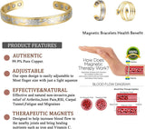 MagEnergy Copper Bracelets for Women for Pain Relief, Magnetic Pure Copper Bracelet Ring Set with 3500 Gauss Magnets, Adjustable Copper Health Jewelry Gifts