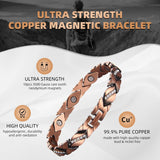 MagEnergy Pure Copper Magnetic Bracelet for Women Copper Wristband with 3500 Gauss Magnets Adjustable Jewelry Gifts (Copper Cross)