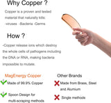 MagEnergy Gua Sha Tool Pure Copper Scraping Back Massager Guasha Board for Neck and Body Skin Care Tool Special Gifts for Grandparents Parents Friends (Copper 1)