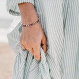 MagEnergy Copper Magnetic Bracelet and Rings for Women, Magnetic Bracelet & Rings with 3500 Gauss Magnets,Adjustable Link Bracelet Copper Ring Jewelry Gifts with Sizing Tool