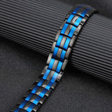 Titanium Magnetic Bracelets for Men Pure Titanium Bracelet 4 Elements 3500 Gauss Magnets Ultra Titanium Men's Adjustable Bracelets with Remove Tool & Jewellry Gift Box