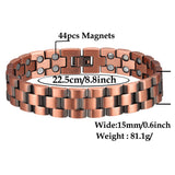 Magnetic Copper Bracelet For Arthritis For Men Double Magnets CB183