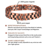 Magnetic Copper Bracelet For Arthritis For Men Double Magnets CB183