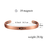 2-Pack Copper Bracelet For MOM- BEST MOM EVER/ I Love MOM