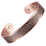 Copper Viking Bracelets For Men with Magnetic Therapy 7.5inches Adjustable Cuff Bracelet