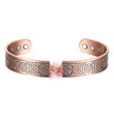 Copper Viking Bracelets For Men with Magnetic Therapy 7.5inches Adjustable Cuff Bracelet