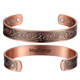 Viking Bracelets For Men 6.7inches Adjustable Cuff Copper Bracelet