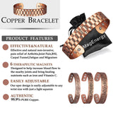 Copper Bracelet For Men Magnetic Therapy For Arthritis-CBG253