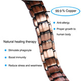 Men Copper Bracelet For Arthritis Double Raw Magnets-CB049