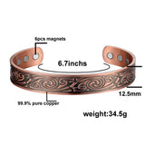 Viking Bracelets For Men 6.7inches Adjustable Cuff Copper Bracelet