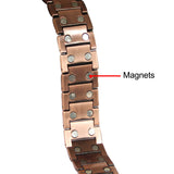 Big Men Copper Bracelet Three Raw Magnets-CB587