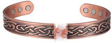 Copper Viking Bracelet for Men Magnetic Therapy Arthritis Pain Relief 7.5inch Adjustable CBG252