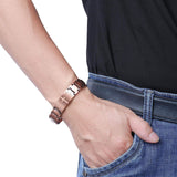 Men Copper Magnetic Bracelet Cross Bracelet