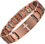 Men Copper Magnetic Bracelet Cross Bracelet
