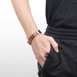 Mens Copper Bracelets 8.5" Link Adjustable Double Raw 3000Gauss Magnets Pain Relief for Arthritis and Carpal Tunnel Migraines Tennis Elbow