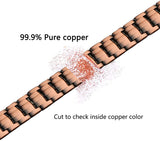 Mens Copper Bracelets 8.5" Link Adjustable Double Raw 3000Gauss Magnets Pain Relief for Arthritis and Carpal Tunnel Migraines Tennis Elbow
