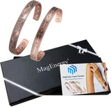 Copper Bracelet for Couples Arthritis Pain Relief 6.8 Inches Adjustable to Fit Most Wrist-2 PCK