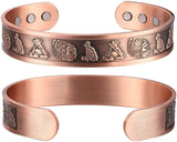 Magnetic Copper Bracelet for Men Celtic Viking Bracelet for Arthritis Carpal Tunnel 7.5inches Adjustable to Fit Most Wrist