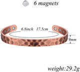 Hammered Copper Bracelet for Women and Men