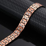 Mens Copper Bracelets 8.5" Link Adjustable Double Raw 3000Gauss Magnets Pain Relief for Arthritis and Carpal Tunnel Migraines Tennis Elbow