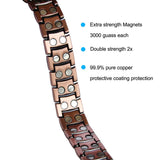 Men Copper Bracelet For Arthritis Double Raw Magnets-CB049