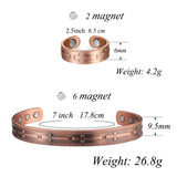 Cross Copper Magnetic Bracelet for Arthritis Men and Women Style