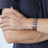Big Men Copper Bracelet Three Raw Magnets-CB587