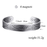 Copper Bracelet for Men Tree of Life Magnetic Therapy Viking Jewelry 7.5inches Adjustable