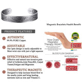 Copper Bracelet for Men Tree of Life Magnetic Therapy Viking Jewelry 7.5inches Adjustable