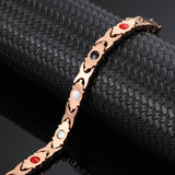 Rose Gold Bracelet For Women Crystal Design 4 in 1 Health-B047R