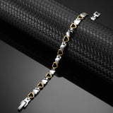 Heart - Shaped Stainless Steel Magnetic Therapy Bracelets for Women