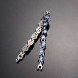 Sparkling Heart - Shaped Gemstone Magnetic Therapy Ladies' Bracelet