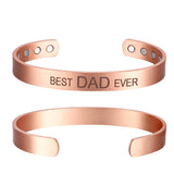 MagEnergy Magnetic Copper Bracelet for Men for DAD 7.4 Inches Adjustable to Fit Most Wrist