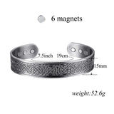 BioMag Copper Bracelets for Men for Viking Jewelry Magnetic 7.5inches Adjustable Bracelets for Dad Birthday Gifts, Pack of 2