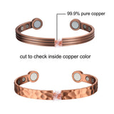 BioMag Magnetic Copper Bracelets for Men and Woman with Power Magnets Two Size Adjustable Bracelets - 2PCK