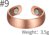 BioMag Magnetic Therapy Rings for Men, Copper Ring for Fingers Thumb,Adjustable Solid Pure Copper Jewelry Gift (Set of 3)